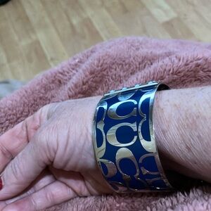 Coach Blue and Gold Cuff Bracelet